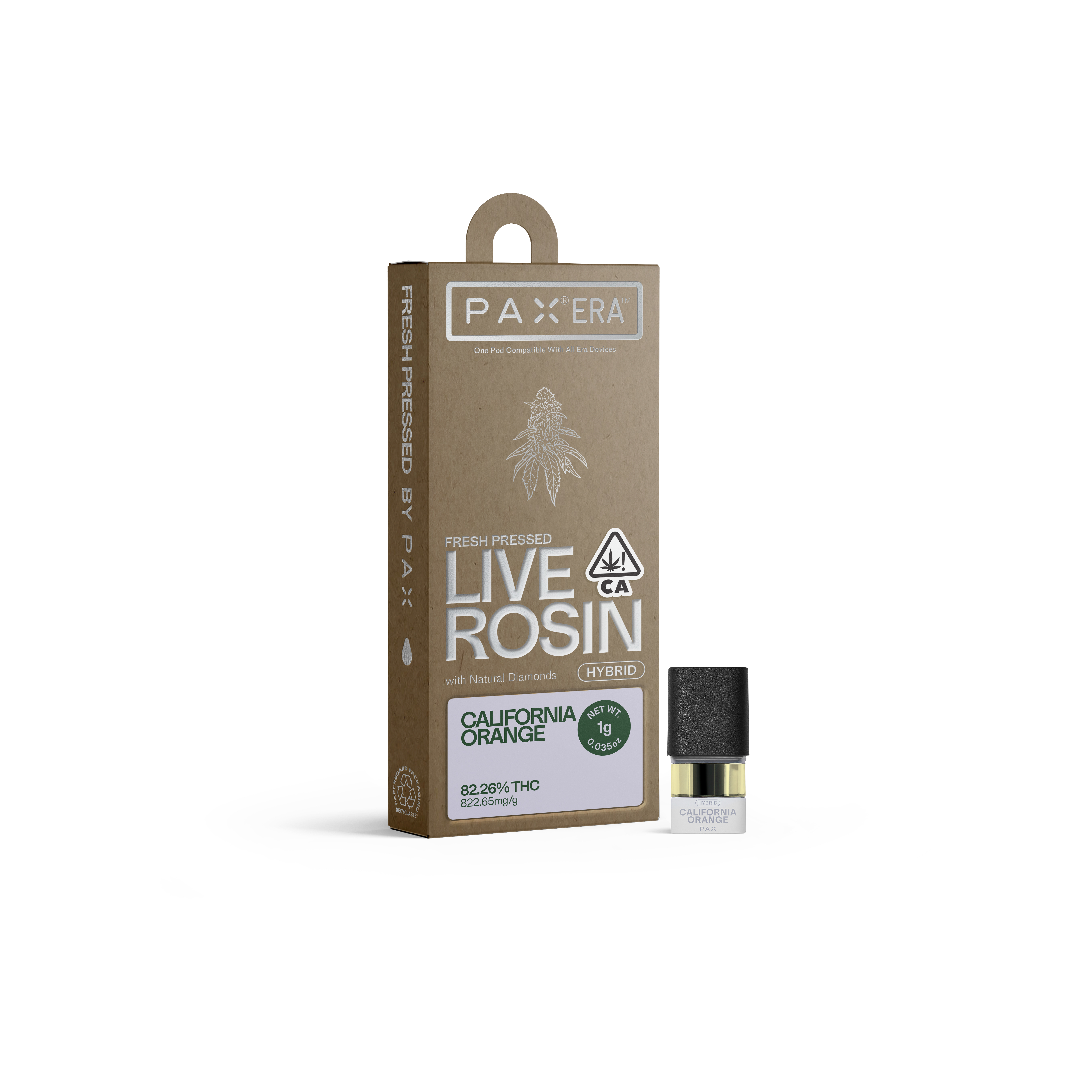 Pax - Fresh Pressed - California Orange Live Rosin W/ Diamonds 1000MG